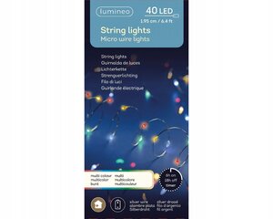 Jouluvalot mikro LED värillinen 1,95 m hinta ja tiedot | Joulukoristeet | hobbyhall.fi