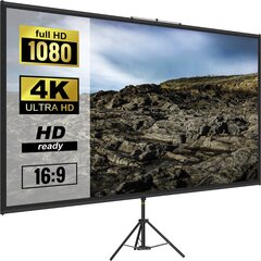 Projektorin näyttö jalustalla Vevor, 16:9, 4K HD hinta ja tiedot | Valkokankaat | hobbyhall.fi