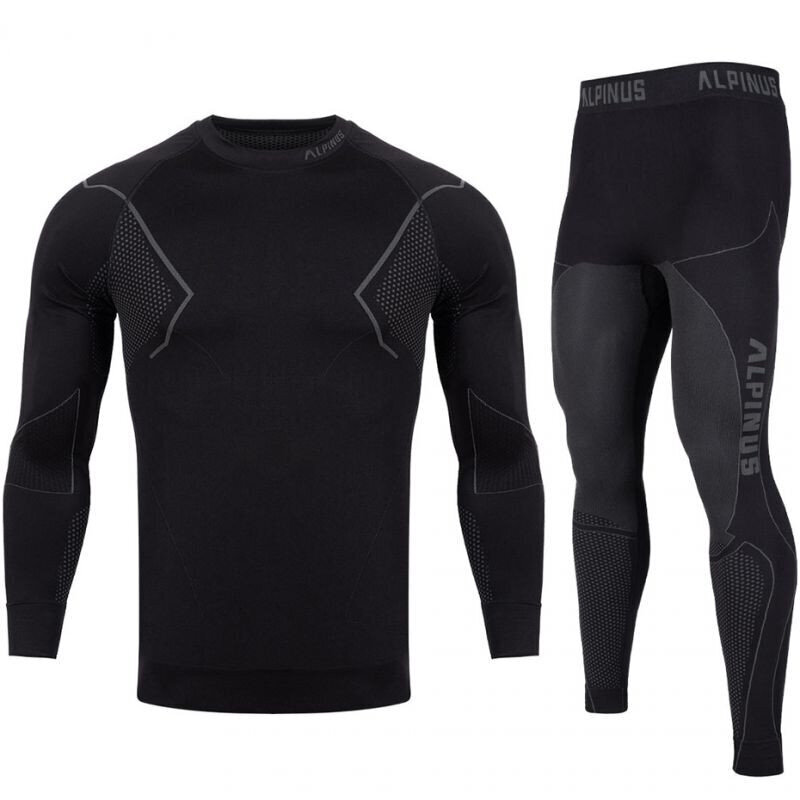 Lämpöalusvaatteet miehille Alpinus Active Base Layer Set termoaktiiviset alusvaatteet, musta hinta ja tiedot | Miesten kerrastot | hobbyhall.fi