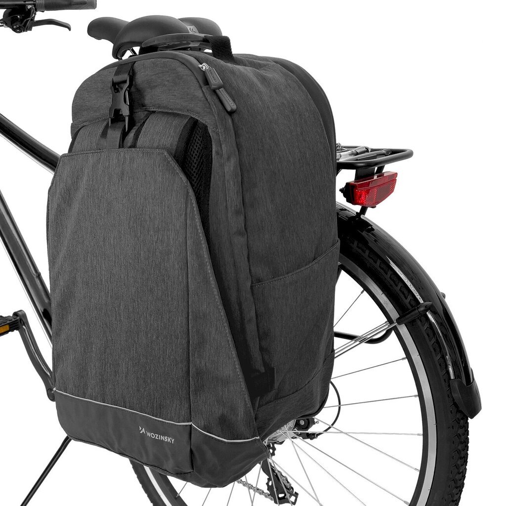 Wozinsky Bike Trunk -pyöräreppu kehyksellä, kaksi yhdessä, 40L, musta (WBB33BK) hinta ja tiedot | Miesten reput ja laukut | hobbyhall.fi