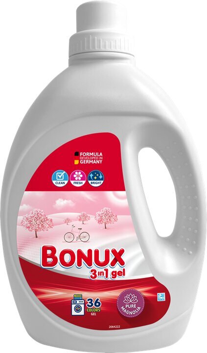 Bonux Pure Magnolia Nestemäinen pesuaine, 1,8L x 2 kpl hinta ja tiedot | Pyykinpesuaineet | hobbyhall.fi