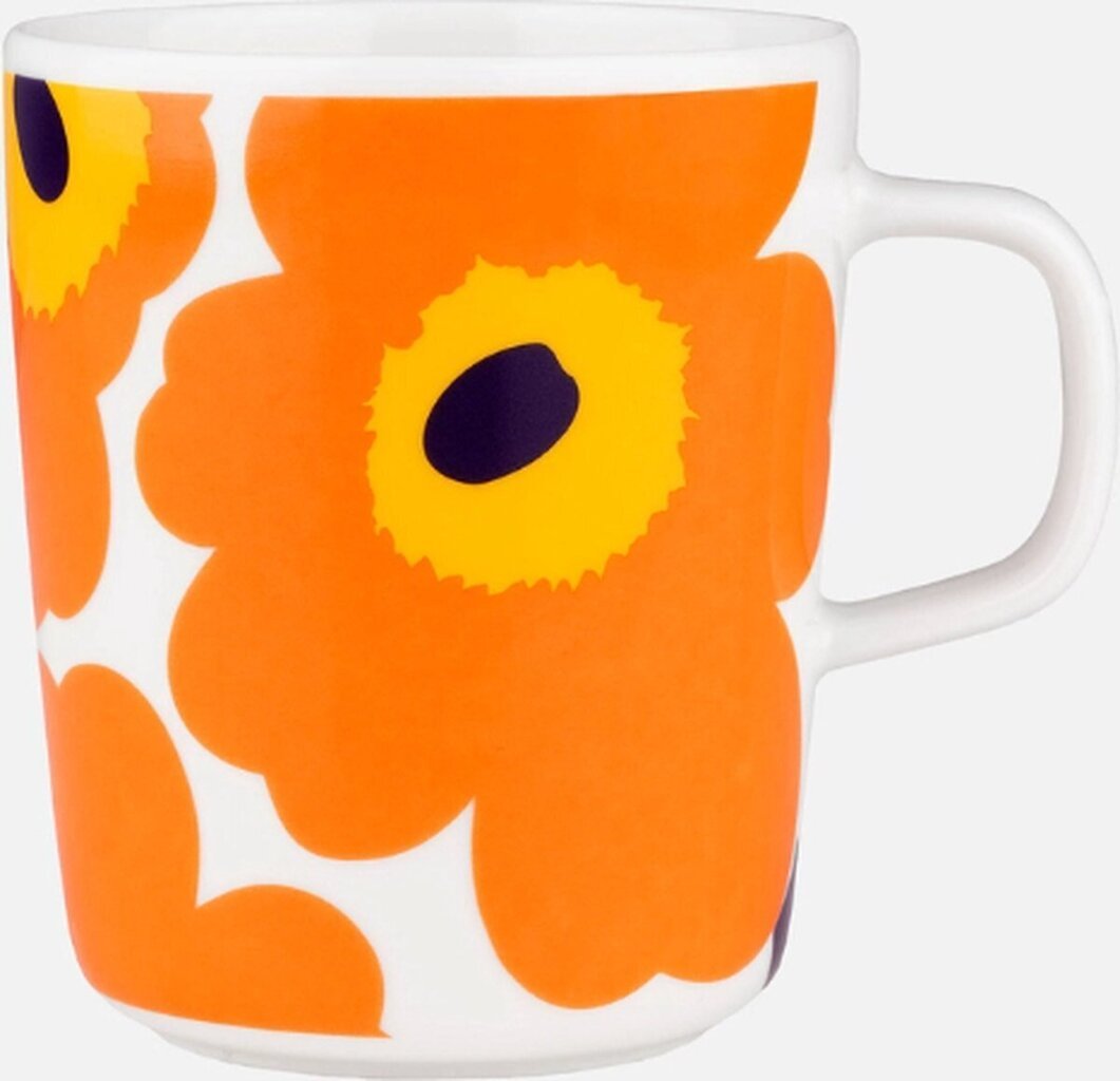 Marimekko muki Oiva Unikko, 250 ml, oranssi hinta ja tiedot | Lasit, mukit ja kannut | hobbyhall.fi