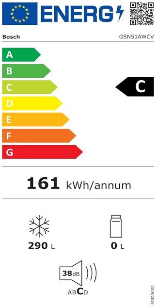 Bosch GSN51AWCV hinta ja tiedot | Pakastimet | hobbyhall.fi