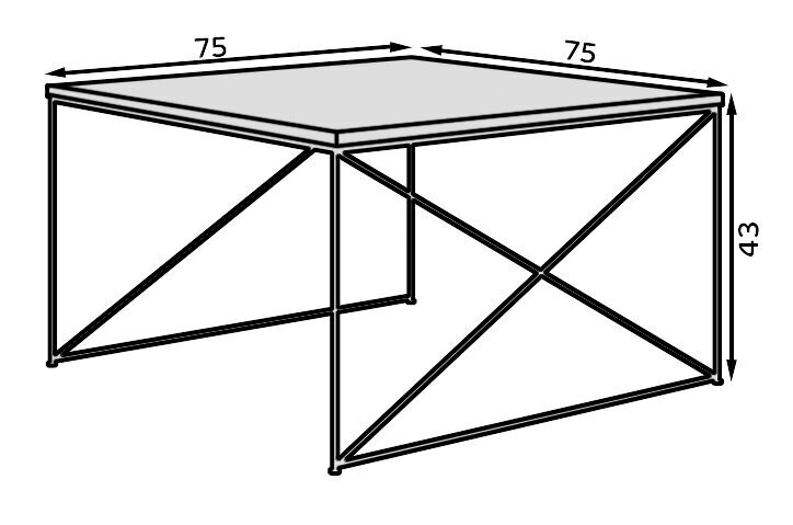 Kahvipöytä ADRK Furniture Nelia, ruskea/kultainen hinta ja tiedot | Sohvapöydät | hobbyhall.fi