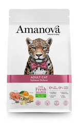 Amanova Adult Cat Salmon Deluxe aikuisille kissoille lohen kanssa, 1,5 kg hinta ja tiedot | Kissan kuivaruoka | hobbyhall.fi