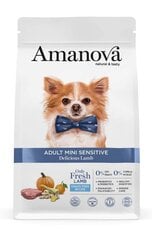 Amanova Adult Mini Sensitive Delicious aikuisille pienten rotujen koirille karitsalla, 2 kg hinta ja tiedot | Koiran kuivaruoka | hobbyhall.fi