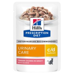 Hill's Prescription Diet Feline C/D Multicare Urinary su lašiša, 12x85 g hinta ja tiedot | Kissan kuivaruoka | hobbyhall.fi