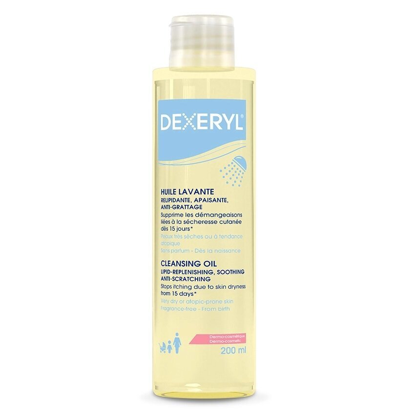 Valaiseva vartalo- ja kasvoöljy Dexeryl Cleansing Oil, 200 ml hinta ja tiedot | Suihkusaippuat ja suihkugeelit | hobbyhall.fi