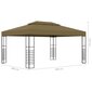 Huvimaja, jossa LED-valot, taupe, 3x4m, 180g/m² hinta ja tiedot | Puutarhapaviljongit | hobbyhall.fi