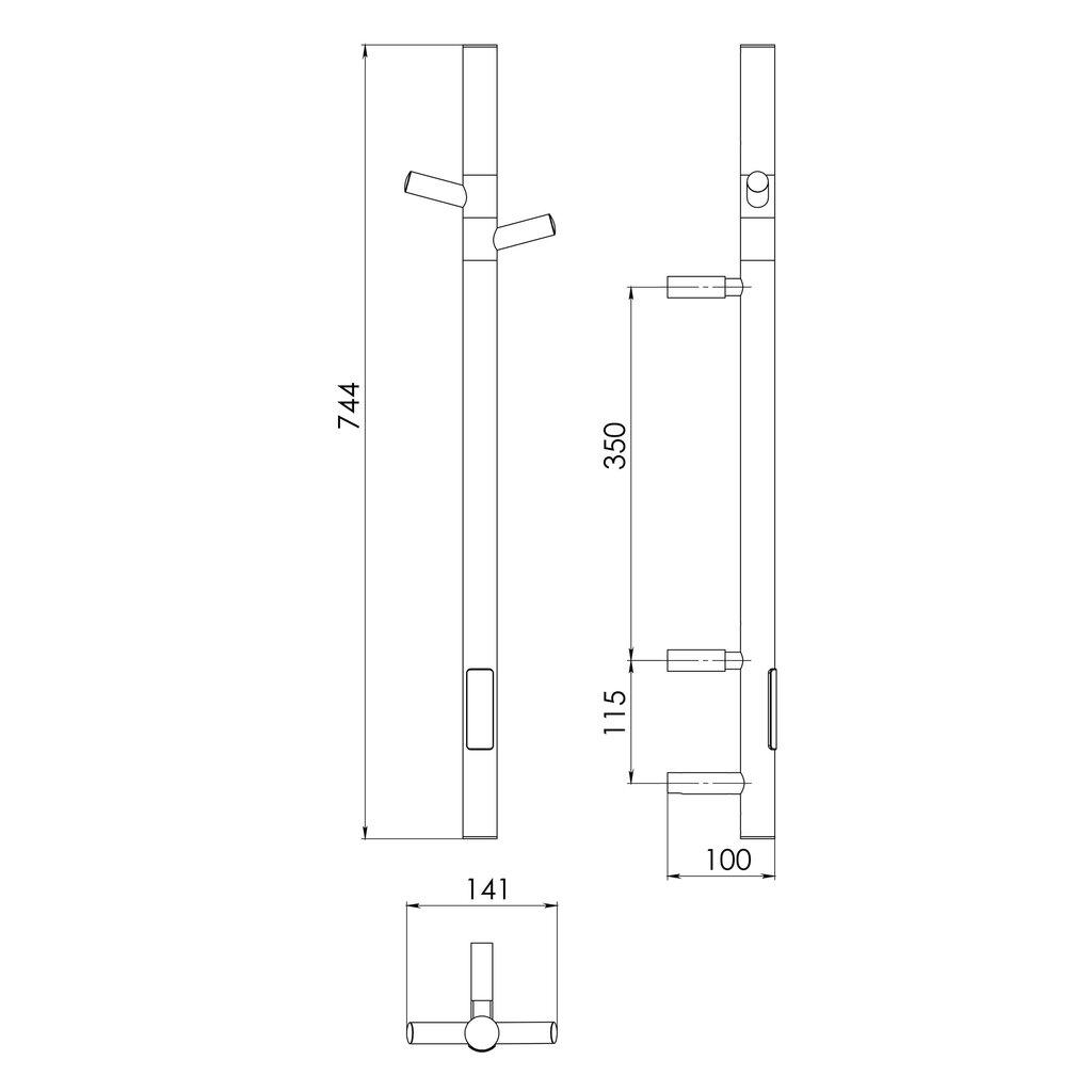 Sähköinen pyyhekuivain Enkel, 15x75 сm, 60 W hinta ja tiedot | Kylpyhuoneen patterit ja pyyhekuivaimet | hobbyhall.fi