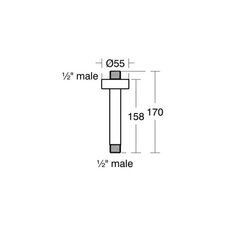 Suihkupään pidike Ideal Standard IdealRain 150 mm, B9446AA hinta ja tiedot | Suihkupäät ja tarvikkeet | hobbyhall.fi