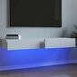 vidaXL TV-taso LED-valoilla, 2 kpl, valkoinen 60x35x15,5 cm hinta ja tiedot | TV-tasot | hobbyhall.fi