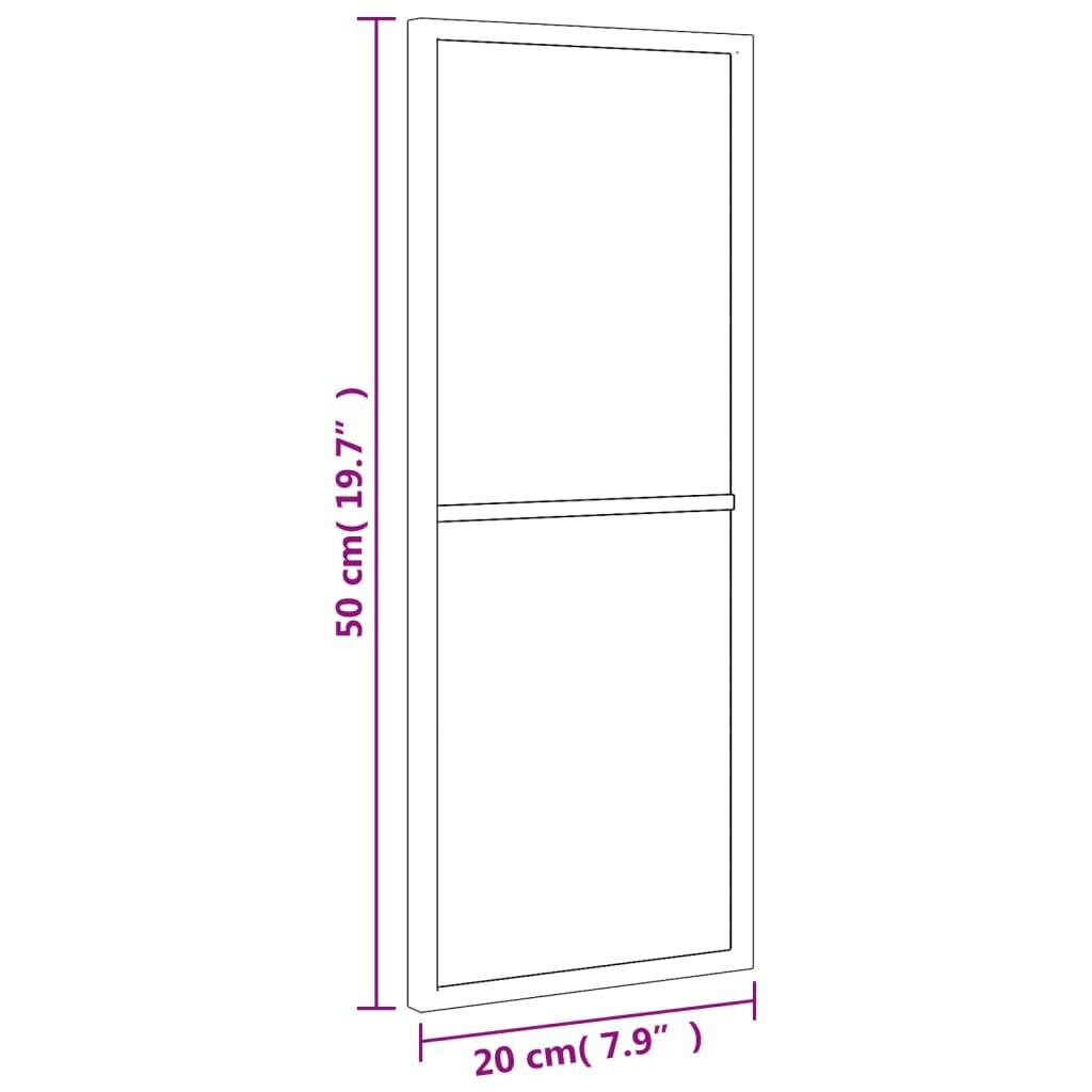 vidaXL Seinäpeili musta 20x50 cm suorakulmio rauta hinta ja tiedot | Peilit | hobbyhall.fi