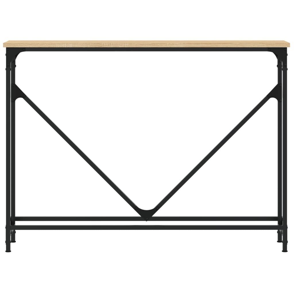 vidaXL Konsolipöytä Sonoma-tammi 102x22,5x75 cm tekninen puu hinta ja tiedot | Sivupöydät | hobbyhall.fi