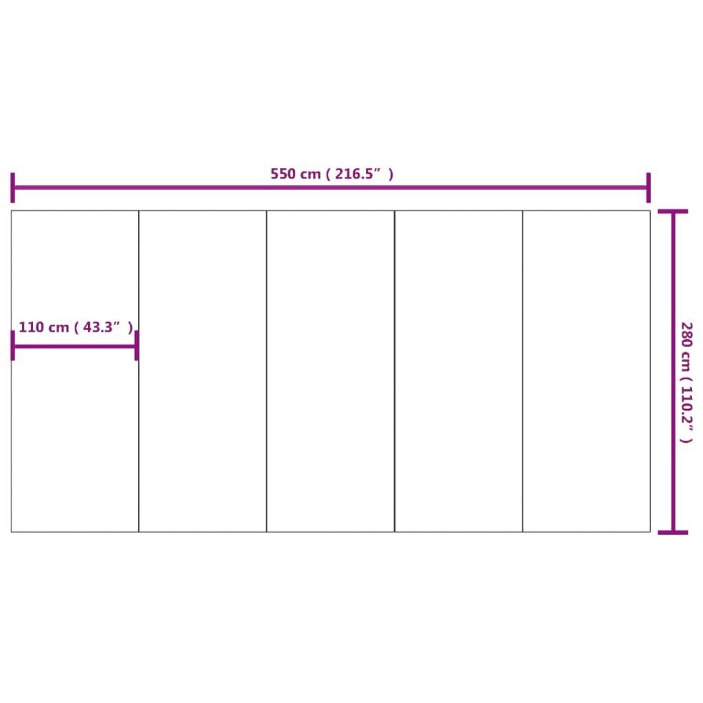 vidaXL Uima-altaan aluskangas harmaa 550x280 cmpolyesteri geotekstiili hinta ja tiedot | Uima-allastarvikkeet | hobbyhall.fi