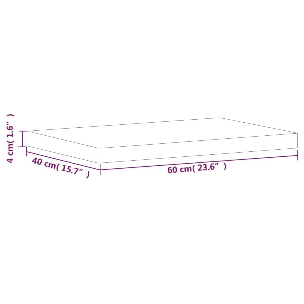 vidaXL Pöytälevy 60x40x4 cm suorakaide täysi pyökki hinta ja tiedot | Pöytälevyt | hobbyhall.fi