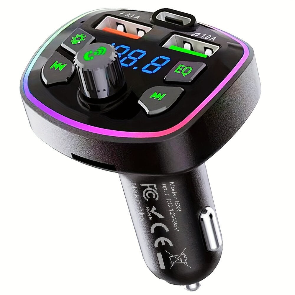 'Handsfree auto mp3-soitin pd usb tyyppi c autolaturi auto fm lähetin langaton hands free mp3 true 3.1a dual usb port pd lataus' hinta ja tiedot | Hands-free -tarvikkeet | hobbyhall.fi