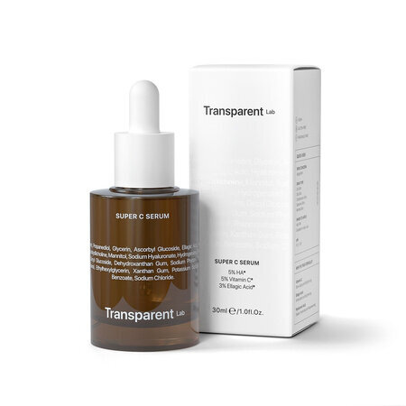 Transparent Lab - Super C Serum, 30 ml - Seerumi, jossa on 5% C-vitamiinia ja hyaluronihappoa. hinta ja tiedot | Kasvoöljyt ja seerumit | hobbyhall.fi