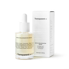 Transparent Lab - Gentle Rejuvenation Serum, 30 ml - nuorentava ja ryppyjä vähentävä seerumi. hinta ja tiedot | Kasvoöljyt ja seerumit | hobbyhall.fi