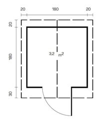 Pihamökki Betty 28 mm hinta ja tiedot | Piharakennukset | hobbyhall.fi