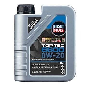 Liqui Moly Top Tec 6600 0W20 moottoriöljy, 1L hinta ja tiedot | Moottoriöljyt | hobbyhall.fi