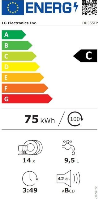 LG DU355FP hinta ja tiedot | Astianpesukoneet | hobbyhall.fi
