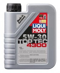 Liqui Moly Top Tec 4300 5W30 moottoriöljy, 1L hinta ja tiedot | Moottoriöljyt | hobbyhall.fi