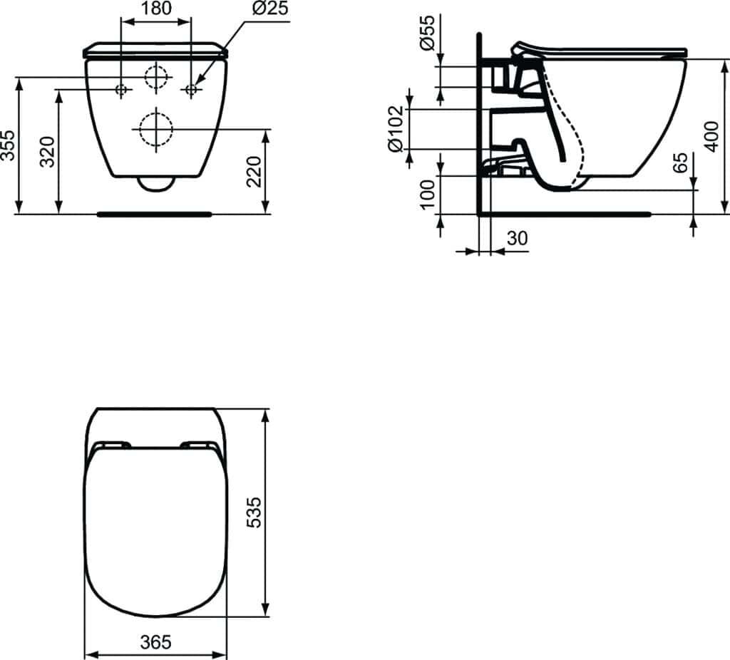 Ripustettu wc Ideal Standard Tesi AquaBlade, ilman kantta hinta ja tiedot | WC-istuimet | hobbyhall.fi