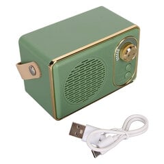 Retro Bluetooth 5.0 Kaiutin Vintage Mini Bluetooth Kaiutin Muistikortti AUX USB Ladattava MP3-soitin Camping Party Gift Green hinta ja tiedot | Kaiuttimet | hobbyhall.fi