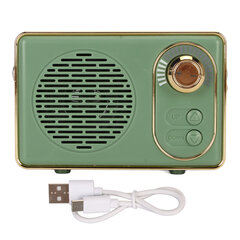 Retro Bluetooth 5.0 Kaiutin Vintage Mini Bluetooth Kaiutin Muistikortti AUX USB Ladattava MP3-soitin Camping Party Gift Green hinta ja tiedot | Kaiuttimet | hobbyhall.fi