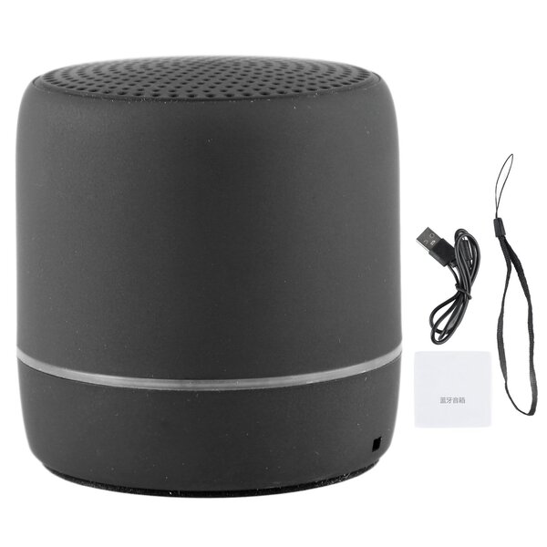 Mini Bluetooth Kaiutin Kannettava Heavy Bass Silikoni HIFI Melua vaimentava mikrofoni Langaton kaiutin musiikille Musta