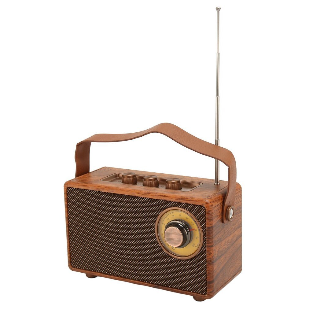 Retro Bluetooth-kaiutin Wood Grain Design hinta ja tiedot | Kaiuttimet | hobbyhall.fi