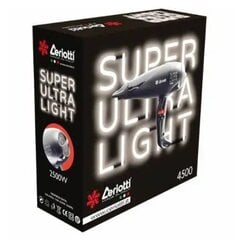 Ceriotti ULTRA LIGHT 4500 BLACK 2500W hiustenkuivaaja - kevyt ja ergonominen laite. hinta ja tiedot | Hiustenkuivaajat | hobbyhall.fi