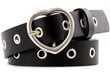 GOOTTISET VYÖT SILVER HEART BUCKLE PUNK-NAHKA hinta ja tiedot | Naisten vyöt | hobbyhall.fi