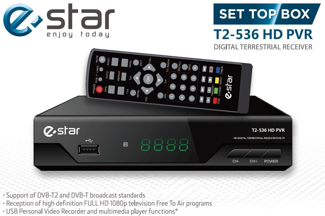 eSTAR T2-536 HD PVR hinta ja tiedot | Digiboksit | hobbyhall.fi