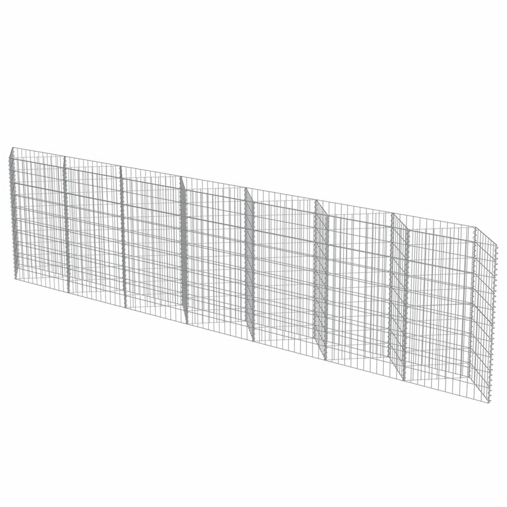 vidaXL Gabionseinä galvanoitu teräs 450x30x100 cm hinta ja tiedot | Aidat ja tarvikkeet | hobbyhall.fi