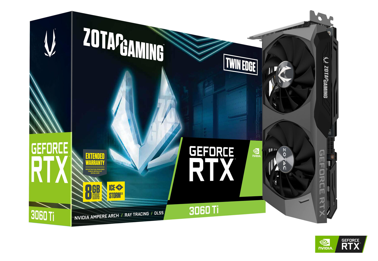 Zotac GAMING GeForce RTX 3060 Ti Twin Edge LHR NVIDIA 8 Gt GDDR6 hinta ja tiedot | Pelikonsolitarvikkeet | hobbyhall.fi