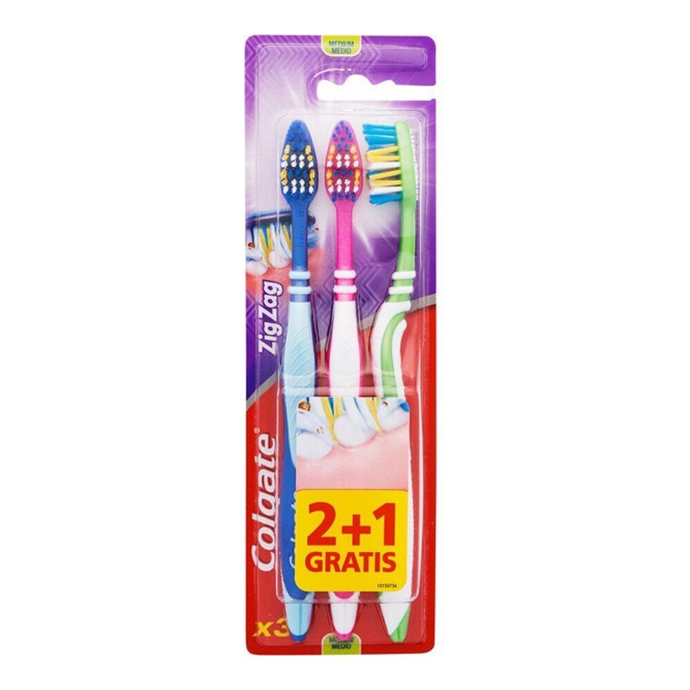 Hammasharja Colgate ZigZag, 3 kpl. hinta ja tiedot | Suuhygienia | hobbyhall.fi