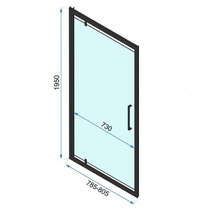 Saranoitu suihkuovi rapid swing black 90, 100, 120 cm hinta ja tiedot | Suihkuseinät ja -ovet | hobbyhall.fi