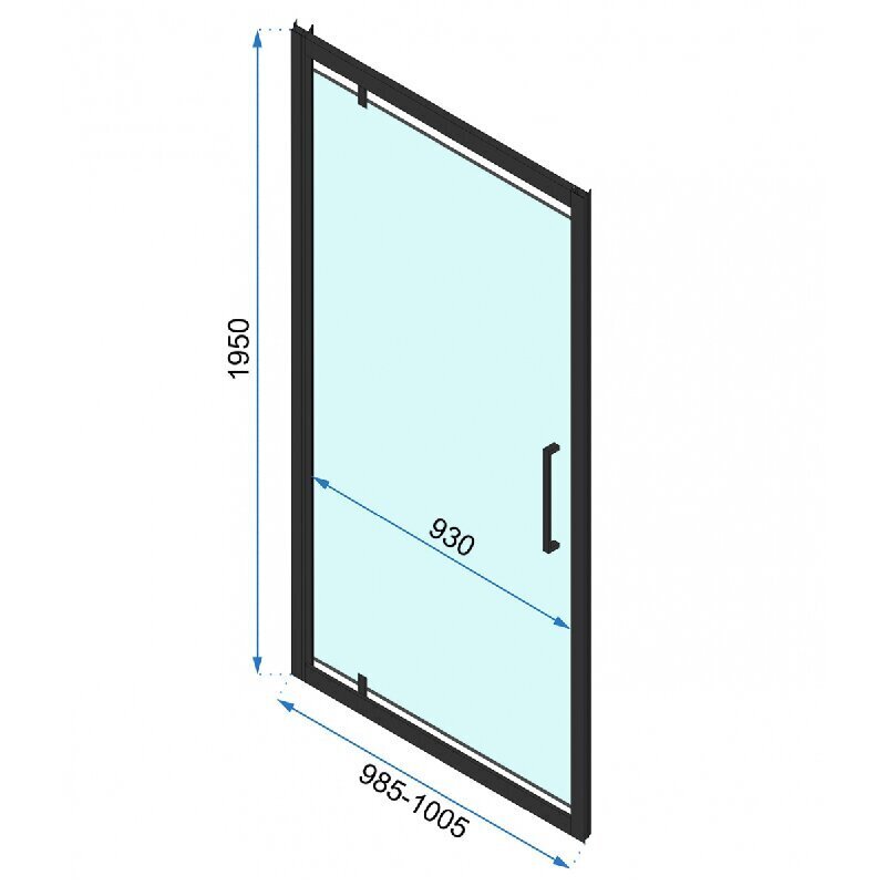 Saranoitu suihkuovi rapid swing black 90, 100, 120 cm hinta ja tiedot | Suihkuseinät ja -ovet | hobbyhall.fi