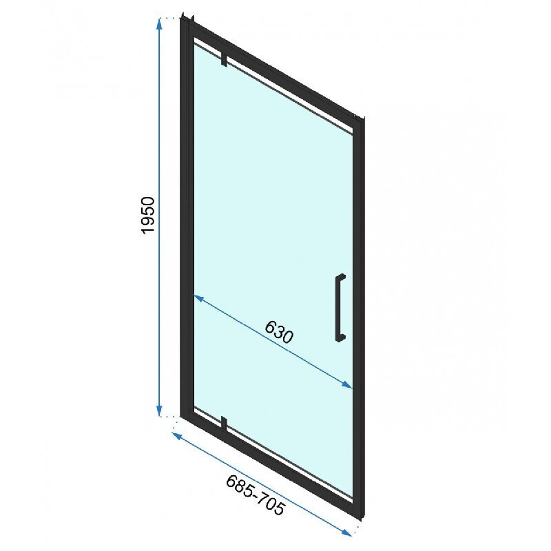 Saranoitu suihkuovi rapid swing black 90, 100, 120 cm hinta ja tiedot | Suihkuseinät ja -ovet | hobbyhall.fi