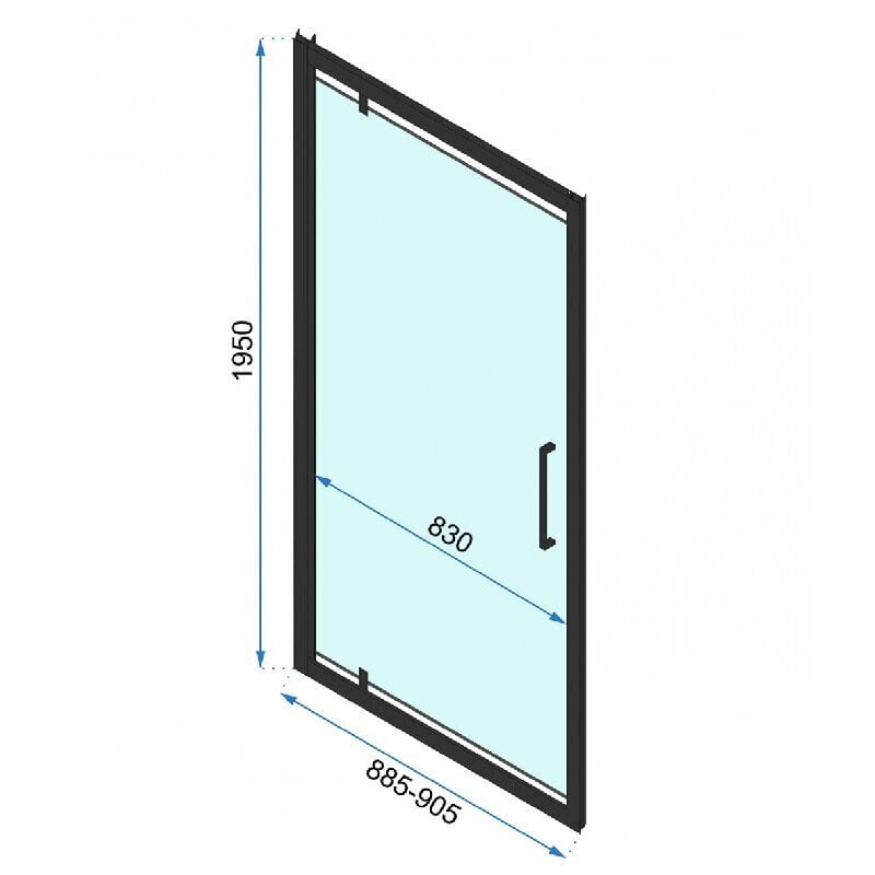 Saranoitu suihkuovi rapid swing black 90, 100, 120 cm hinta ja tiedot | Suihkuseinät ja -ovet | hobbyhall.fi