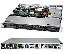 Supermicro SuperServer 5019P-MTR Intel C622 LGA 3647 (Socket P) teline (1U) Musta hinta ja tiedot | Komponenttien lisätarvikkeet | hobbyhall.fi