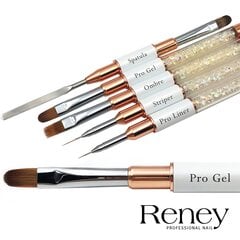 Soikea geeliharja Reney Pro Gel AN07, 5,0*11,5 mm hinta ja tiedot | Manikyyri- ja pedikyyritarvikkeet | hobbyhall.fi