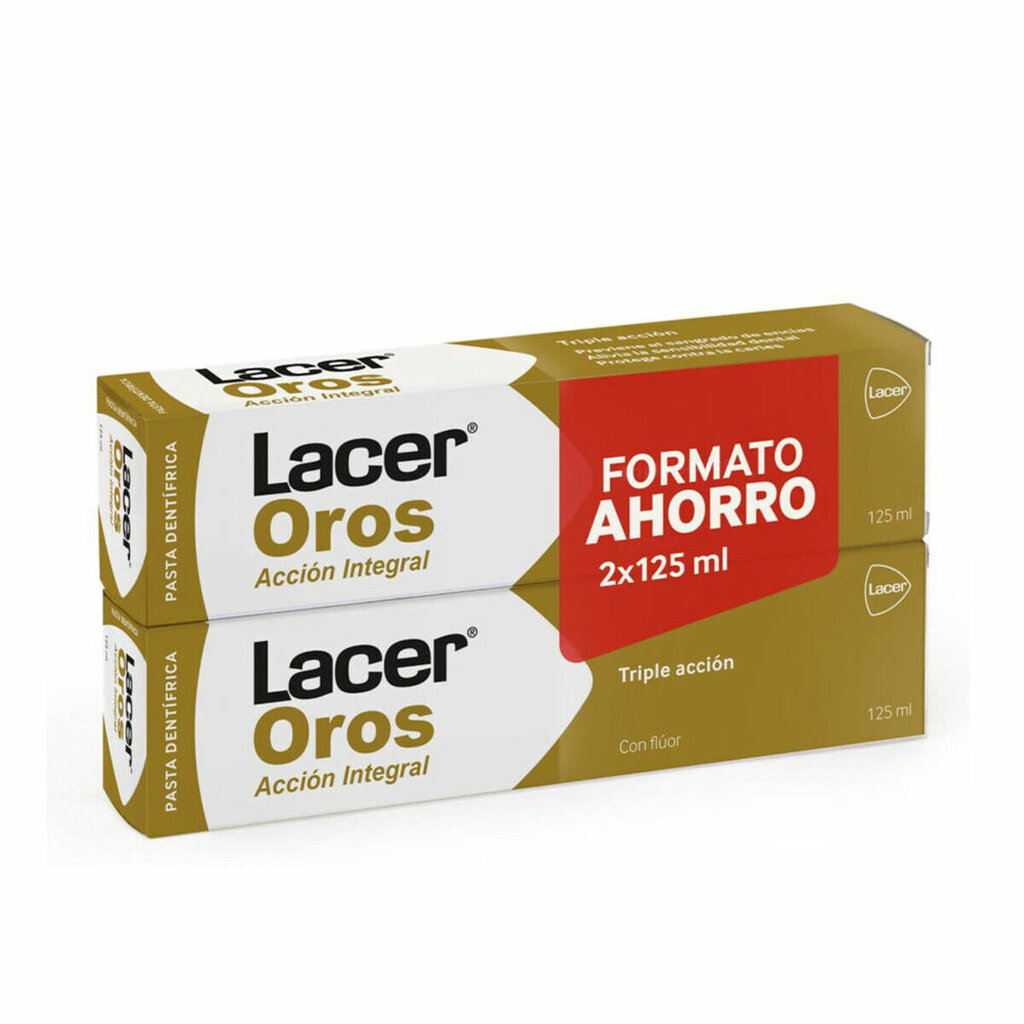 Kolmivaikutteinen hammastahna Lacer Oro, 2 x 125 ml hinta ja tiedot | Suuhygienia | hobbyhall.fi