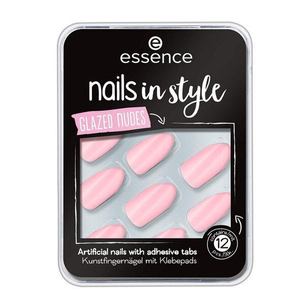 Tekokynnet Essence Nails In Style 08-laita alastot päälle, 12 kpl.