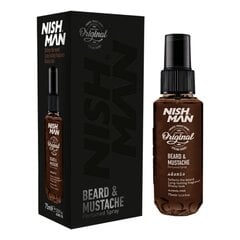 Parta- ja viiksihajuvesi Nishman Beard & Moustache Parfum Adonis miehille, 75 ml hinta ja tiedot | Miesten ihonhoito | hobbyhall.fi