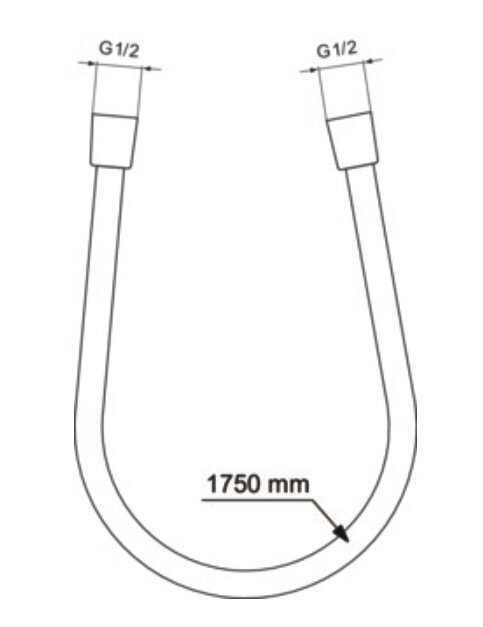 Suihkun letku Ideal Standard IdealFLex, 175 cm, musta matta BE175XG hinta ja tiedot | Suihkupäät ja tarvikkeet | hobbyhall.fi