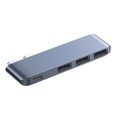 Sovitin UGREEN 60564 CM218 4in1 TYPE-C 3USB3.0 PD för MacBook Air/Pro hinta ja tiedot | Adapterit | hobbyhall.fi