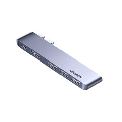 Sovitin UGREEN 60559 CM251 5in1 HDMI 3USB3.0 PD100W för MacBookPro/Air hinta ja tiedot | Adapterit | hobbyhall.fi